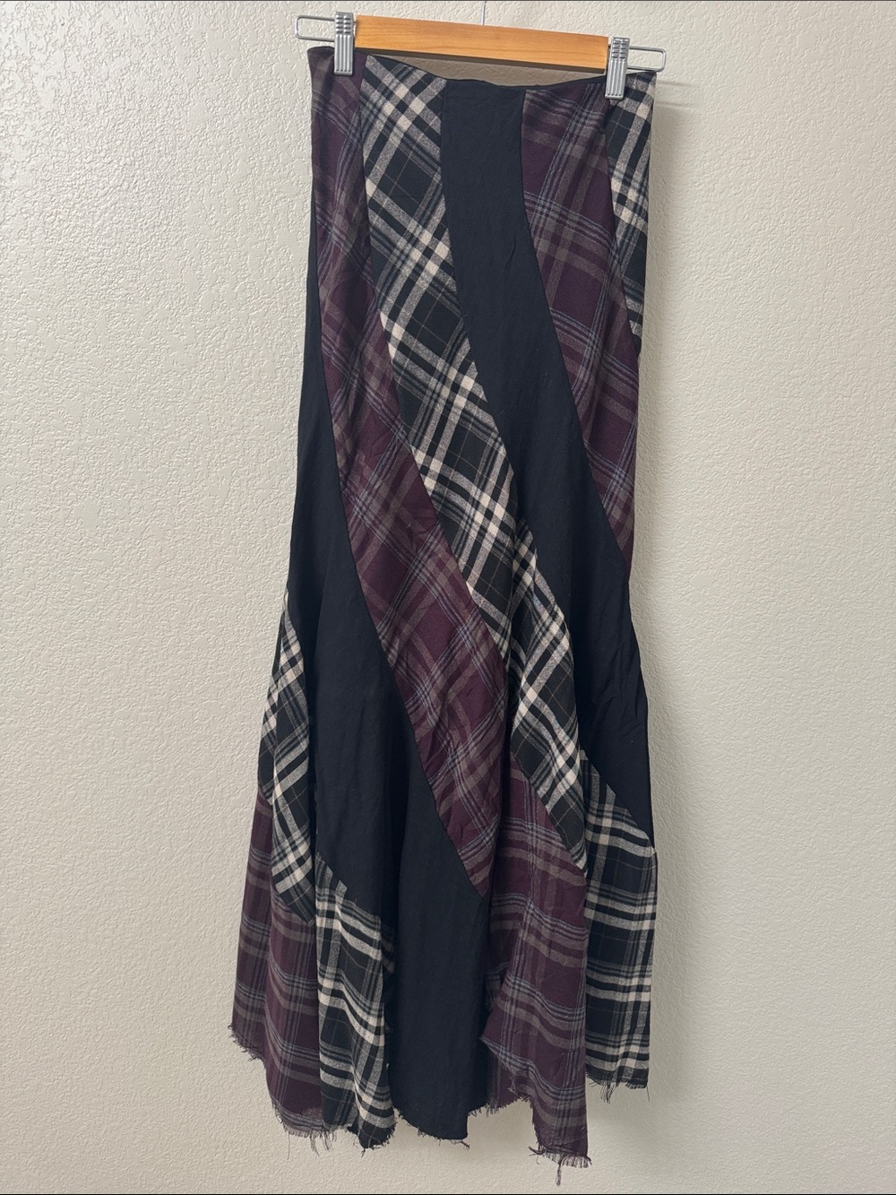 Current mood long plaid skirt xxs